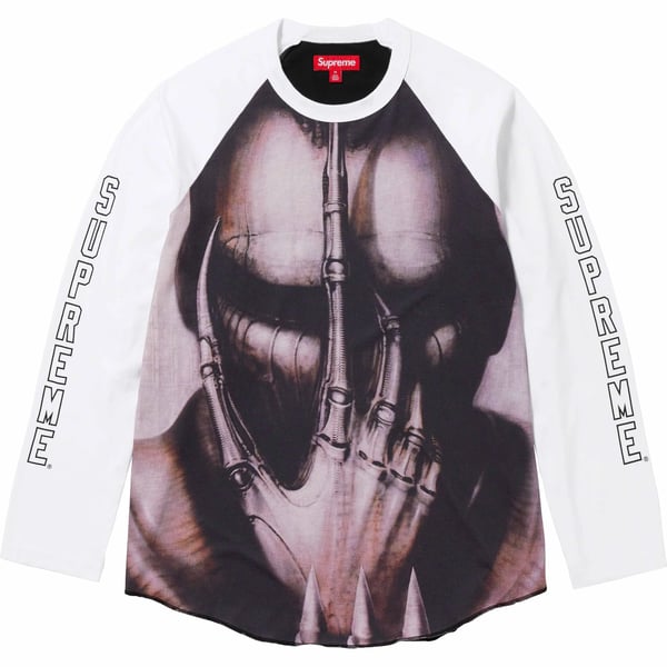 Supreme H.R. Giger Raglan L/S Top - White (front)
