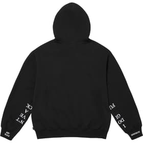 Supreme IDGAF Zip Up Hooded Sweatshirt Black