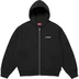 Supreme IDGAF Zip Up Hooded Sweatshirt - Black (front)