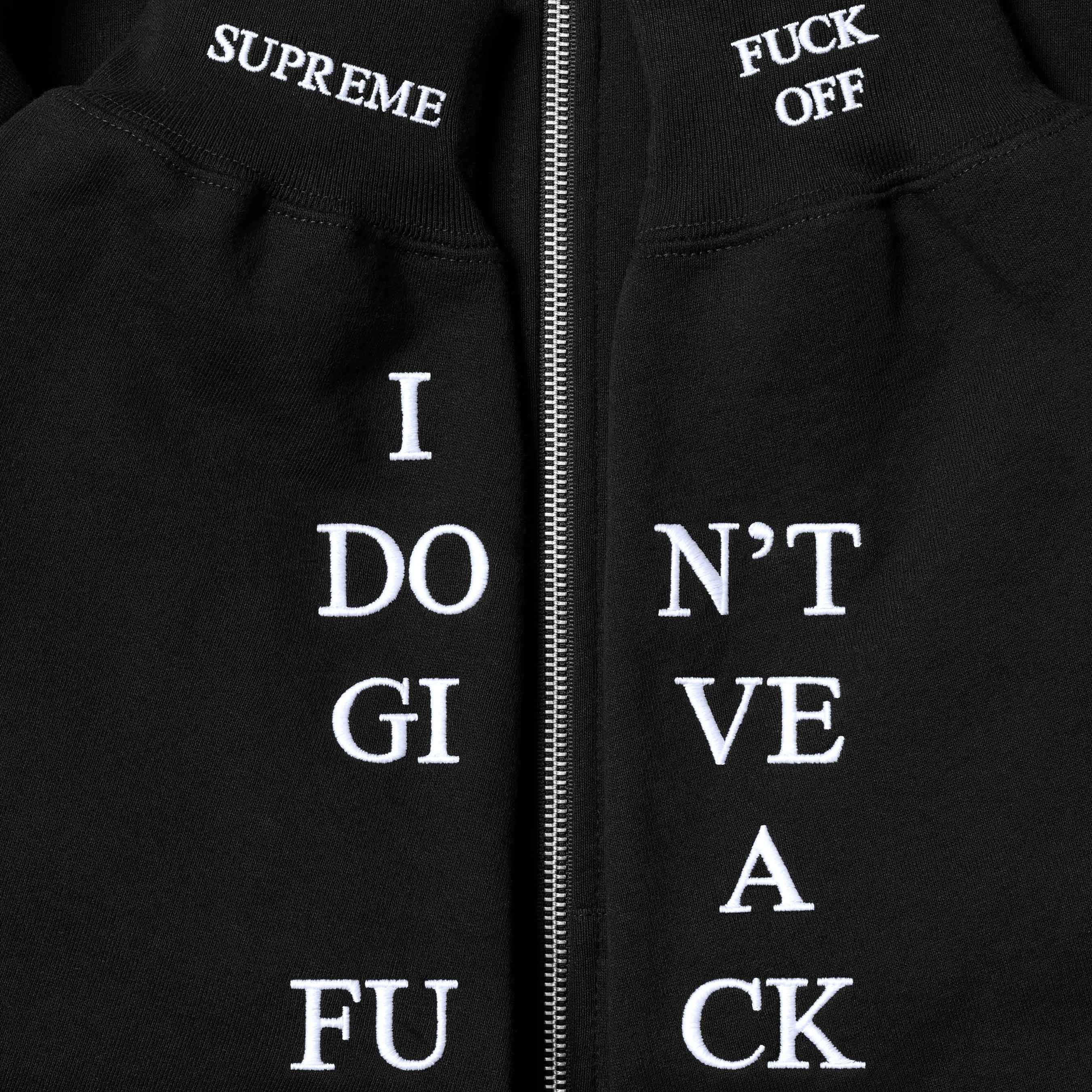Supreme IDGAF Zip Up Hooded Sweatshirt colorway 14