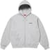 Supreme IDGAF Zip Up Hooded Sweatshirt - Heather Grey (front)