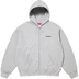 Supreme IDGAF Zip Up Hooded Sweatshirt - Heather Grey (front)
