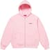 Supreme IDGAF Zip Up Hooded Sweatshirt - Light Pink (front)