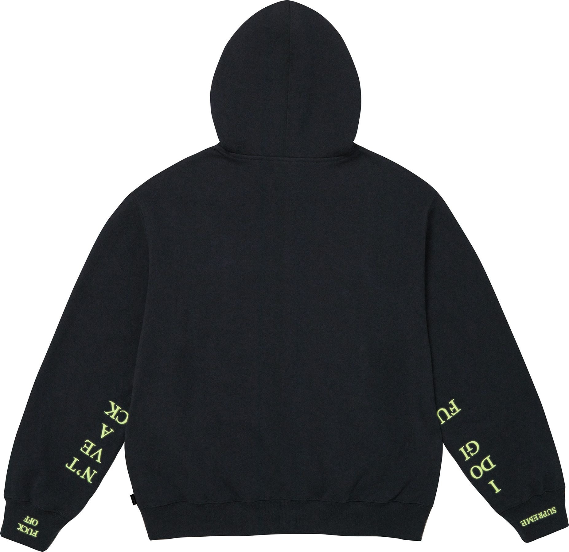 Supreme IDGAF Zip Up Hooded Sweatshirt