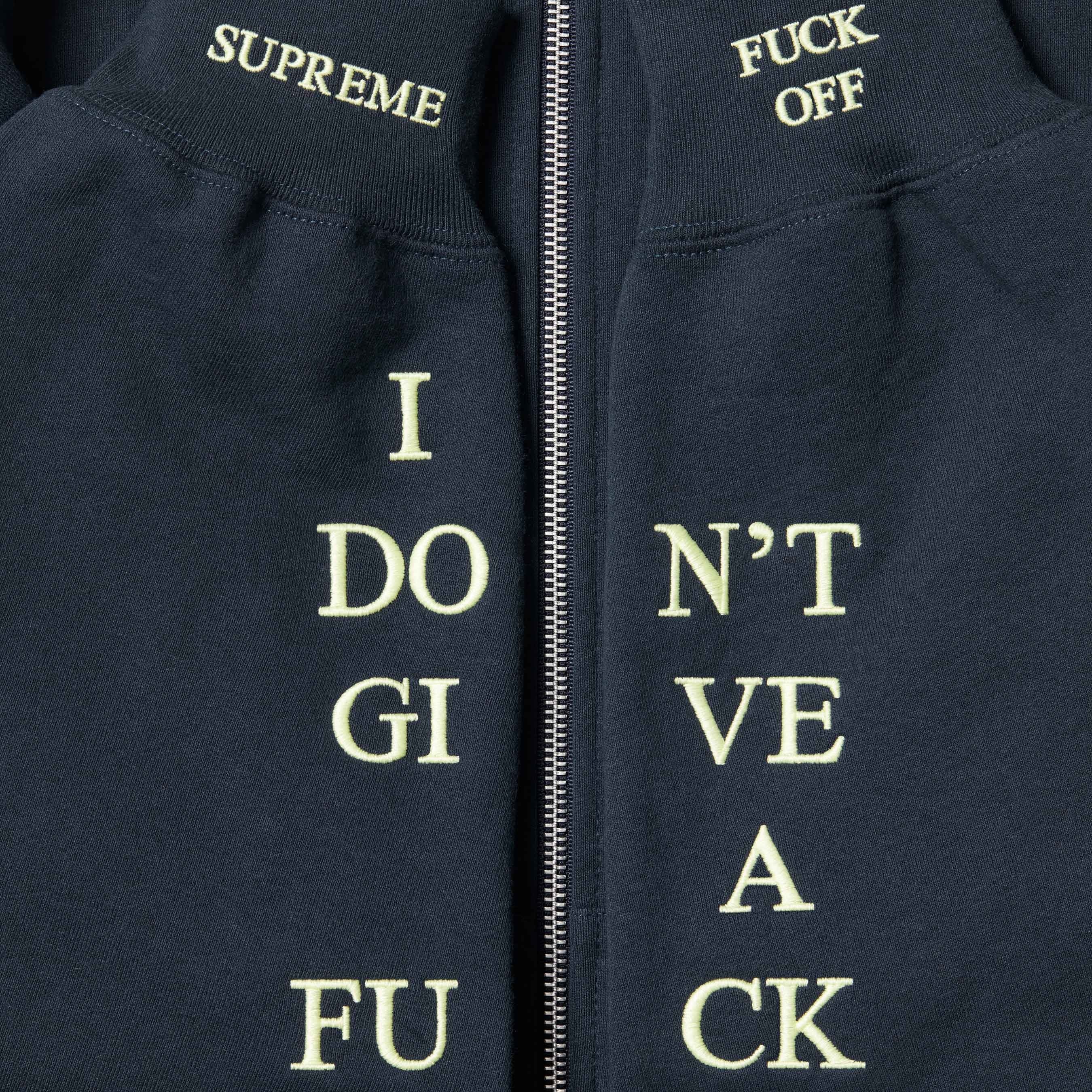 Supreme IDGAF Zip Up Hooded Sweatshirt colorway 8