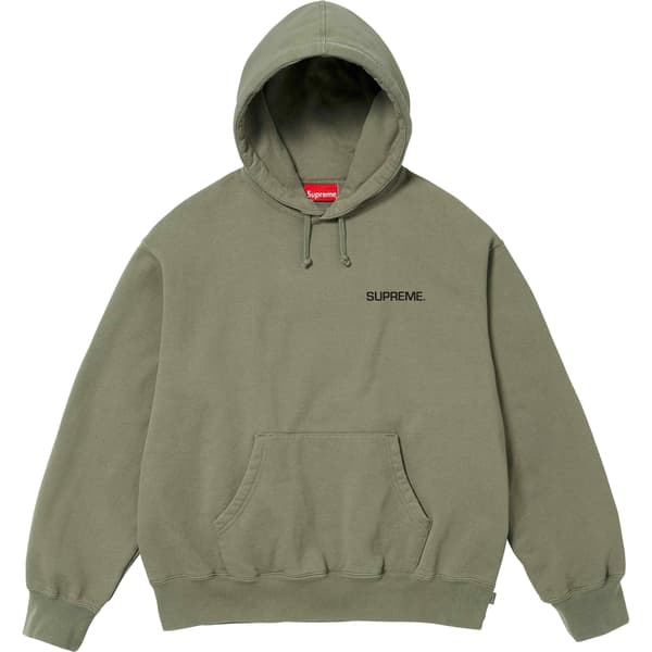 Supreme Immortal Hooded Sweatshirt - Light Olive (front)