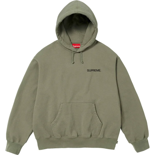 Supreme Immortal Hooded Sweatshirt - Light Olive (front)