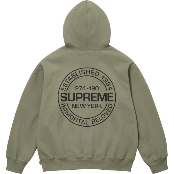 Supreme Immortal Hooded Sweatshirt - Light Olive (front)