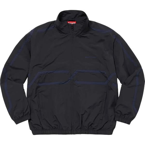 Supreme Inset Link Track Jacket - Black (front)