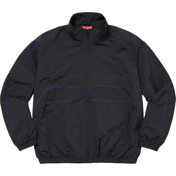 Supreme Inset Link Track Jacket - Black (front)