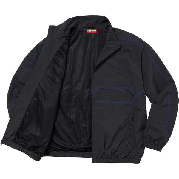Supreme Inset Link Track Jacket - Black (front)