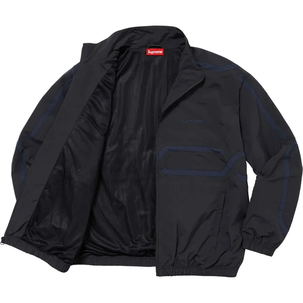 Supreme Inset Link Track Jacket - Black (front)