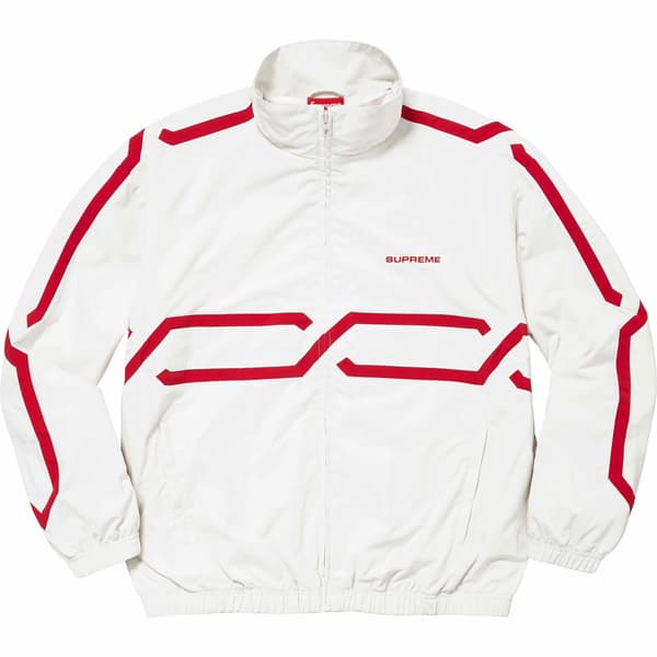 Supreme Inset Link Track Jacket - Light Grey (front)