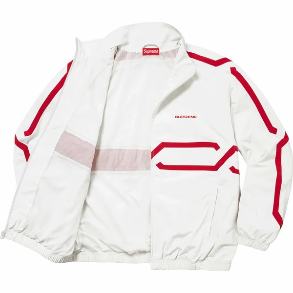 Supreme Inset Link Track Jacket - Light Grey (front)