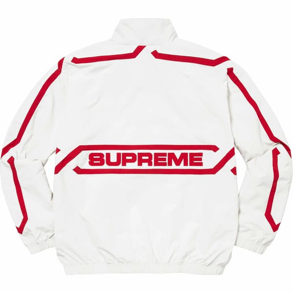 Supreme Inset Link Track Jacket - Light Grey (front)