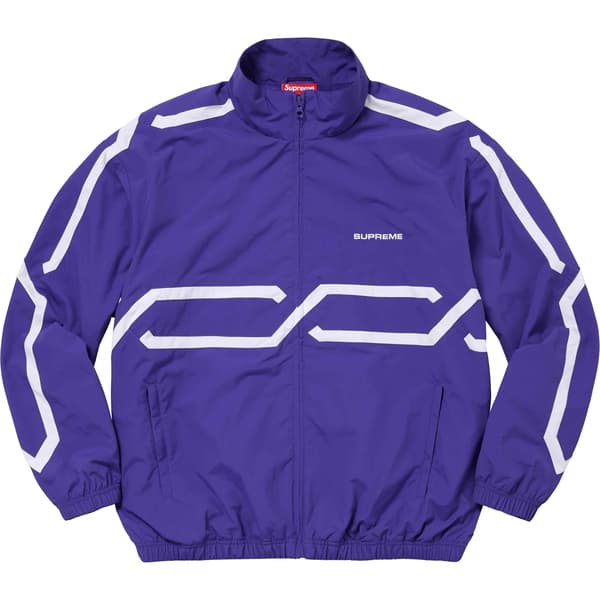 Supreme Inset Link Track Jacket - Purple (front)