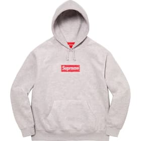 Supreme Inside Out Box Logo Hooded Sweatshirt Heather Grey