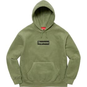 Supreme Inside Out Box Logo Hooded Sweatshirt Light Olive