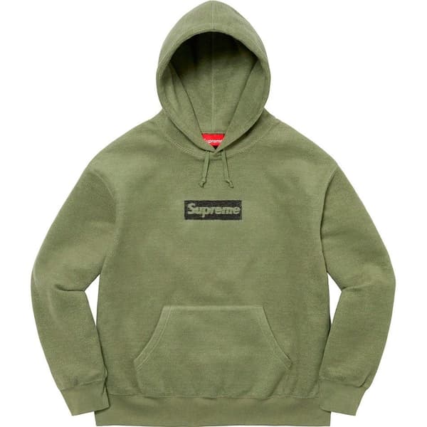 Supreme Inside Out Box Logo Hooded Sweatshirt - Light Olive (front)