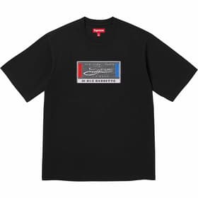 Supreme Intarsia Label S/S Top Black
