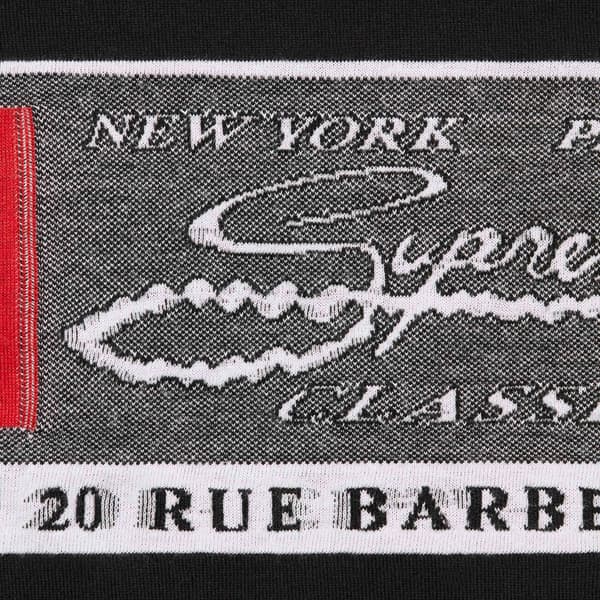 Supreme Intarsia Label S/S Top - Black (front)