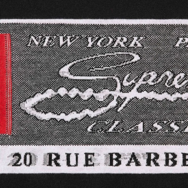 Supreme Intarsia Label S/S Top - Black (front)