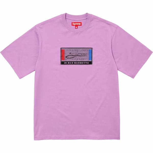 Supreme Intarsia Label S/S Top - Purple (front)