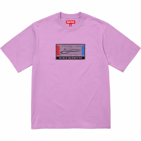 Supreme Intarsia Label S/S Top - Purple (front)