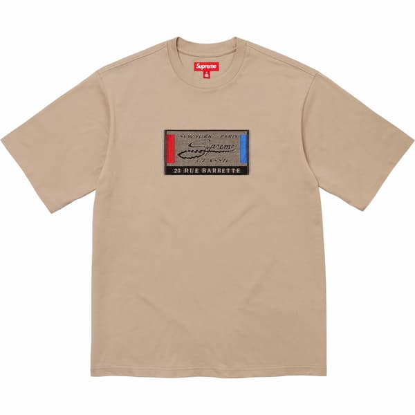 Supreme Intarsia Label S/S Top - Tan (front)