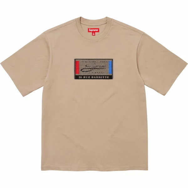 Supreme Intarsia Label S/S Top - Tan (front)