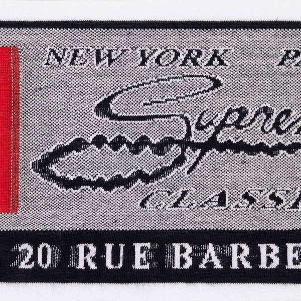 Supreme Intarsia Label S/S Top - White (front)