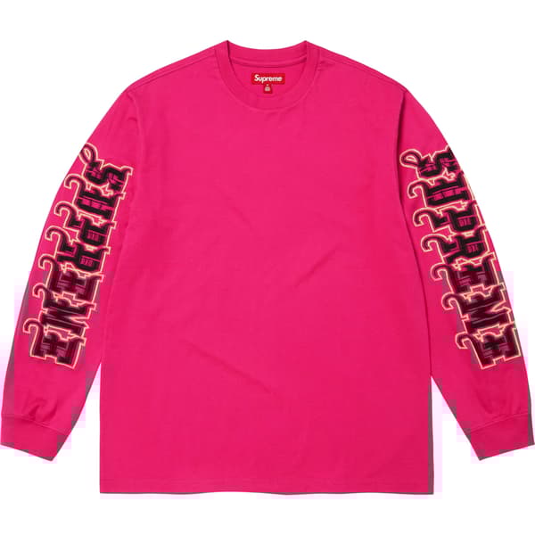 Supreme Intarsia Sleeve L/S Top - Fuchsia (front)