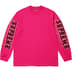Supreme Intarsia Sleeve L/S Top - Fuchsia (front)
