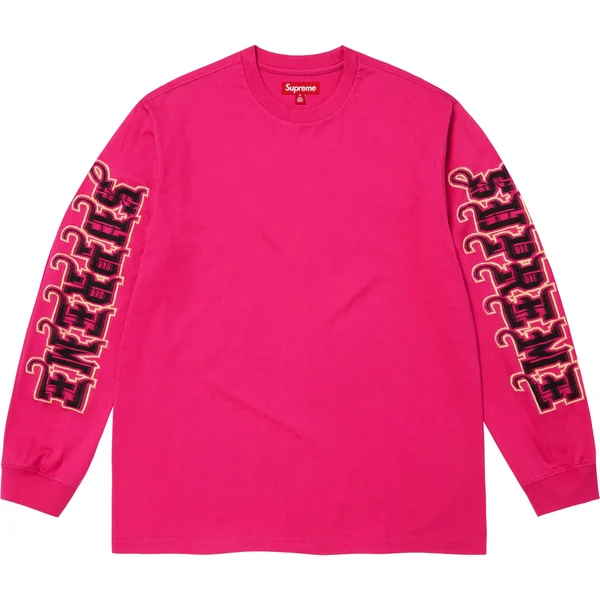 Supreme Intarsia Sleeve L/S Top - Fuchsia (front)