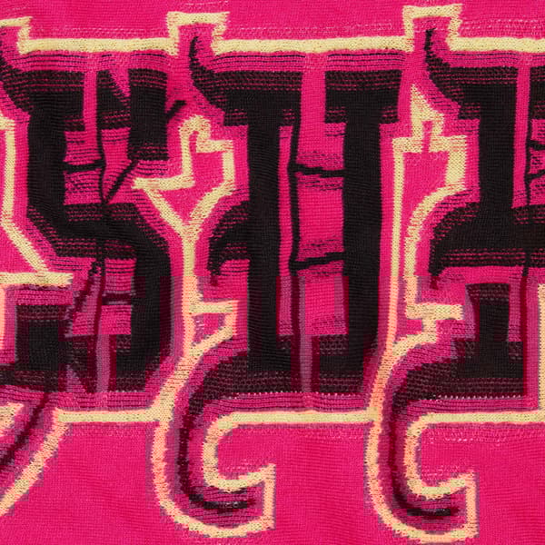 Supreme Intarsia Sleeve L/S Top - Fuchsia (front)