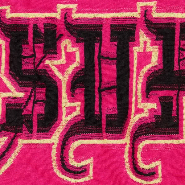 Supreme Intarsia Sleeve L/S Top - Fuchsia (front)