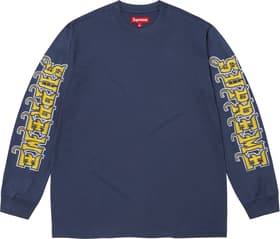 Supreme Intarsia Sleeve L/S Top Navy