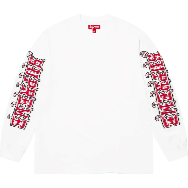 Supreme Intarsia Sleeve L/S Top - White (front)