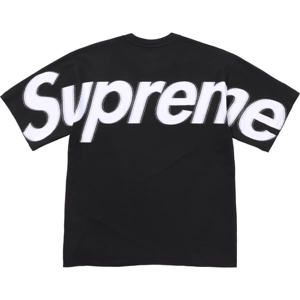 Supreme Intarsia S/S Top - Black (front)