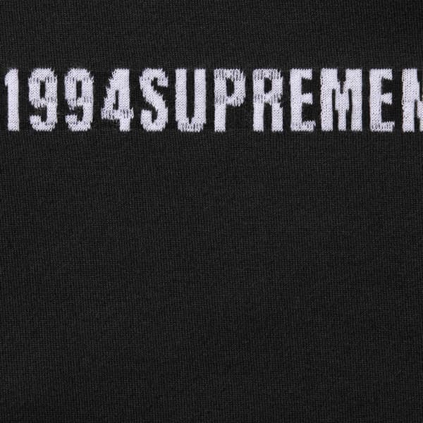 Supreme Intarsia Stripe L/S Top - Black (front)