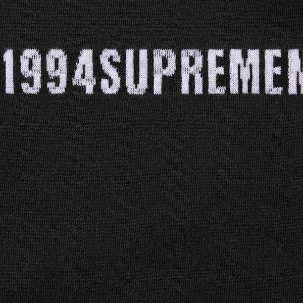 Supreme Intarsia Stripe L/S Top - Black (front)