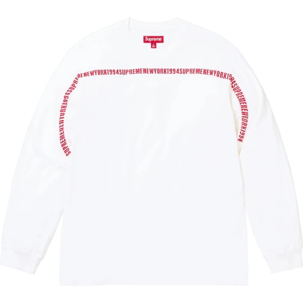 Supreme Intarsia Stripe L/S Top - White (front)