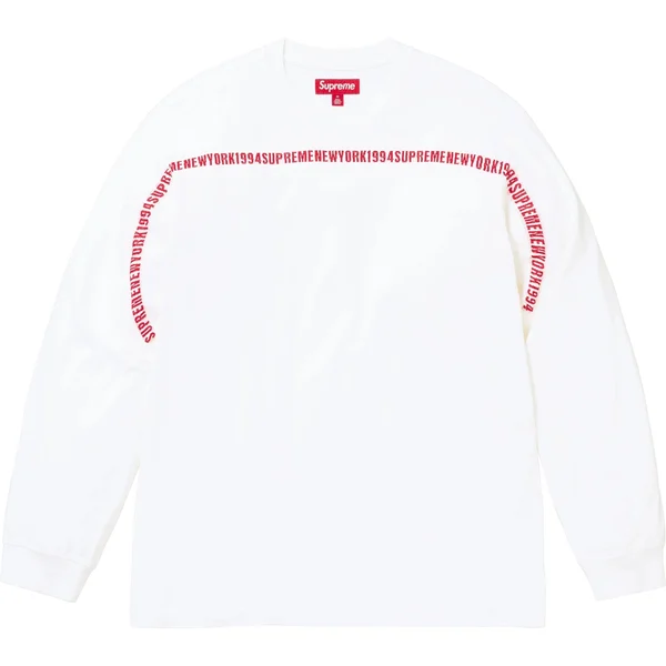 Supreme Intarsia Stripe L/S Top - White (front)
