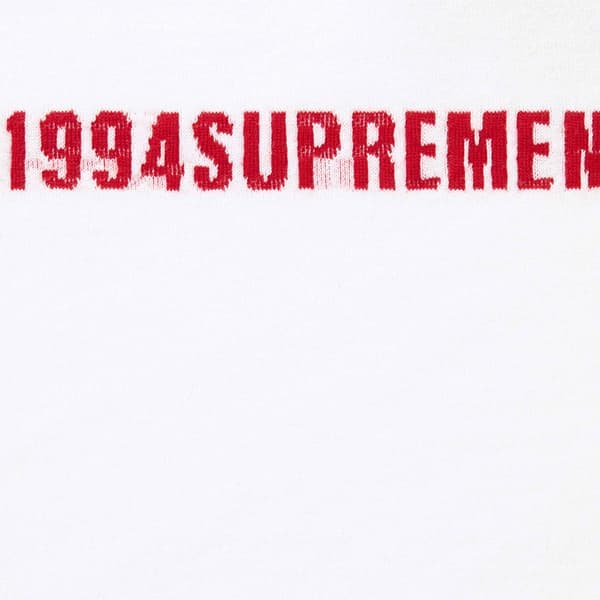 Supreme Intarsia Stripe L/S Top - White (front)