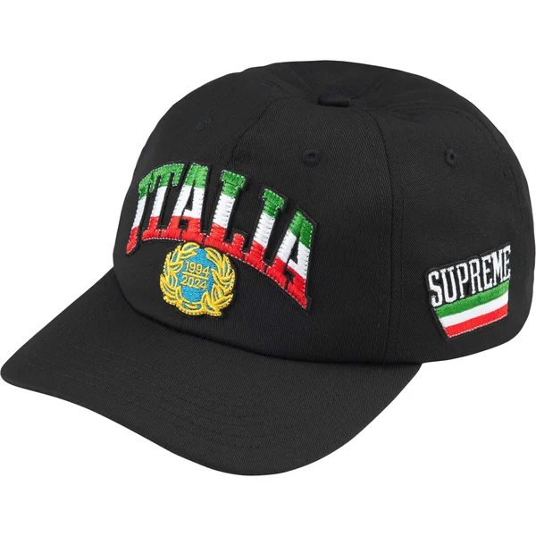 Supreme Italia 6-Panel - Black (front)