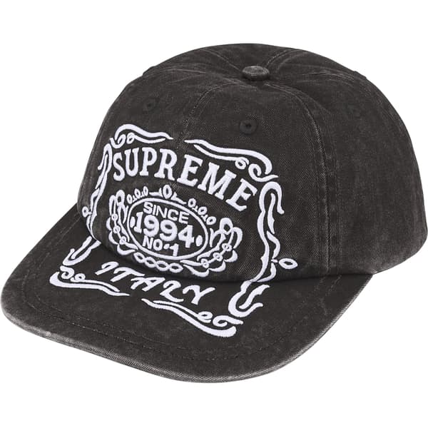 Supreme Italy 6-Panel - Black (front)