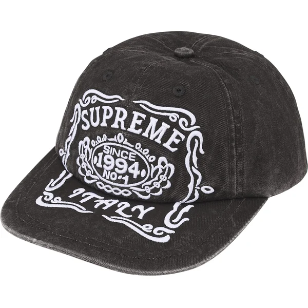 Supreme Italy 6-Panel - Black (front)