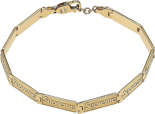Supreme Jacob &amp; Co Logo Link Bracelet (14k Gold) - Product Image