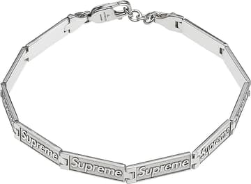 Supreme Jacob &amp; Co Logo Link Bracelet (Sterling Silver)