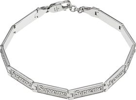 Supreme Jacob &amp; Co Logo Link Bracelet (Sterling Silver)